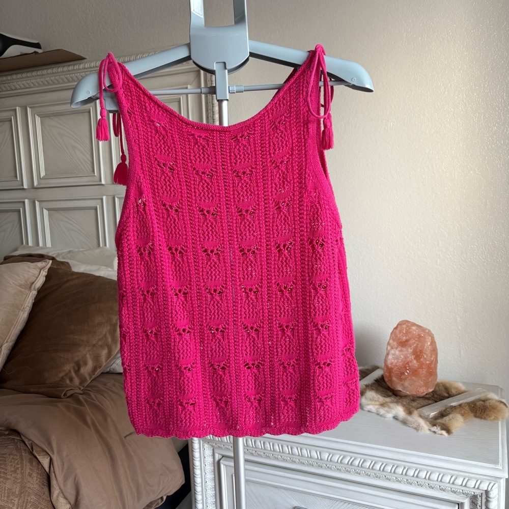 GAP Fuchsia Knit Tank Top